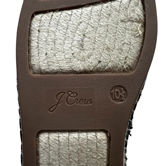 NWOT J Crew 10.5 Beige Tan Espadrille Mob Wife Bohemian Slip On Mules Flats - Picture 7 of 8